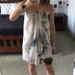 Alice & Olivia chiffon strapless dress